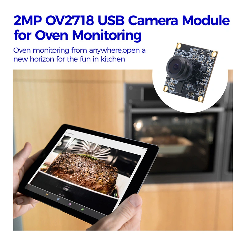Full HD 1080P 30fps Ov2718 Low Light Wide Angle Fixed Focus USB Camera Module for Smart Home Oven Camera