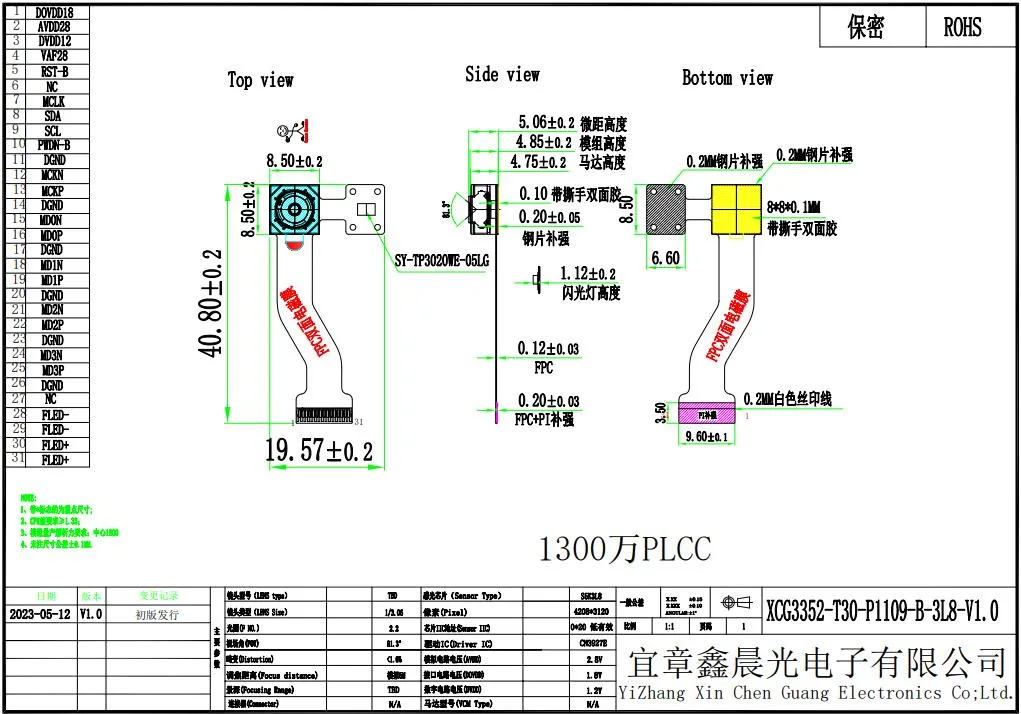 Factory Price S5K3l8 Mipi Csi Camera Module CMOS Omnivision Sensor 13MP Camera Module