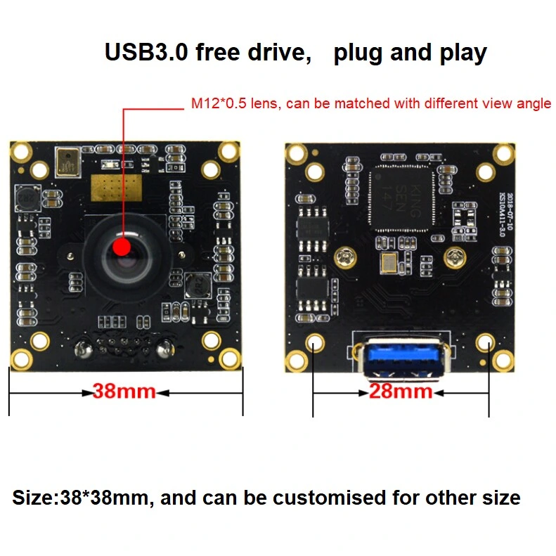 Imx290 Chip 1080P 2MP Starlight Level &Low Illumination USB3.0 Camera Module