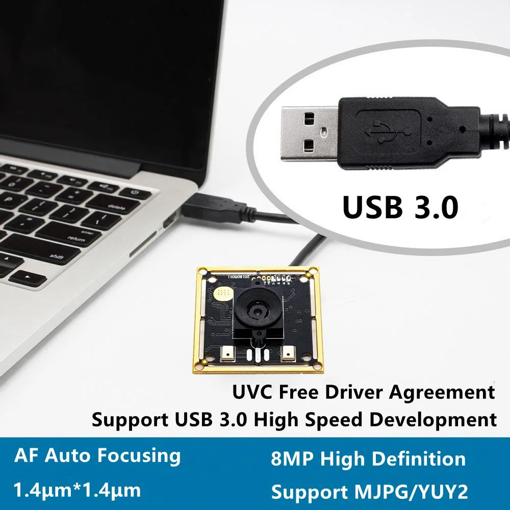 Factory Direct Sales 8 Megapixel Af USB3.0 Camera Module 0.1s Autofocus High Frame Face Recognition