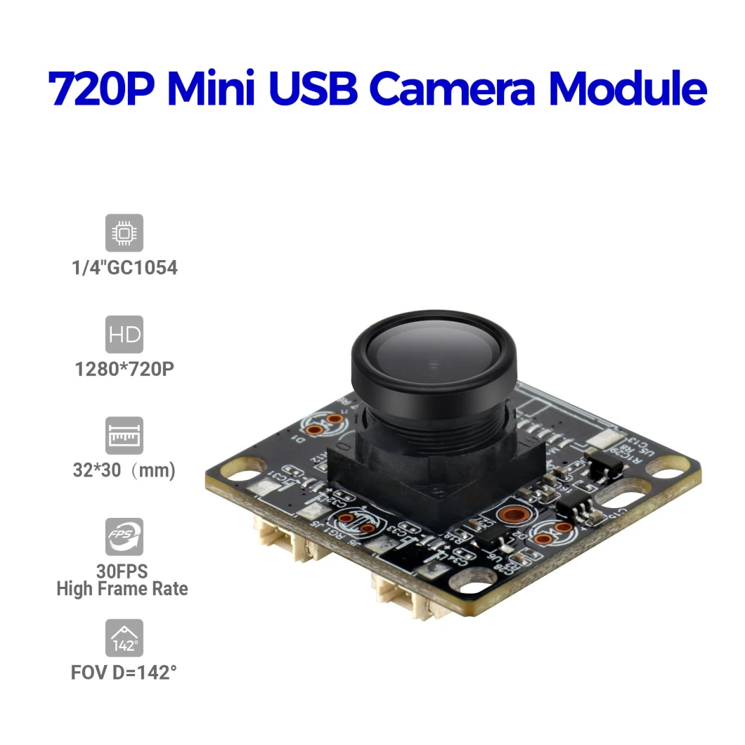 China Supplier Gc1054 Sensor 720p HD Fixed Focus High Sensitivity CMOS Camera Module for Robot Vision